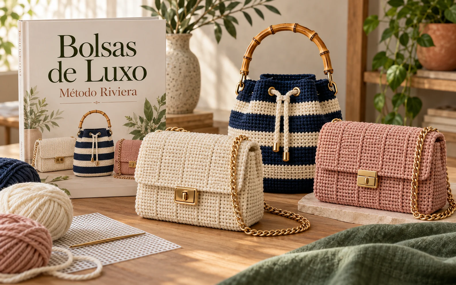 Bolsa artesanal ilustrativa — Método Riviera